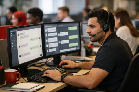 Live chat agents compared with an AI assistant that answers instantly
