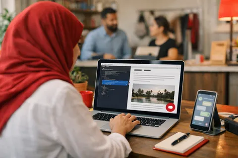 A business owner adding the chat widget to a WordPress website