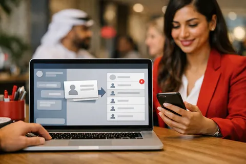 A chat conversation turning a website visitor into a saved lead